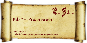 Már Zsuzsanna névjegykártya
